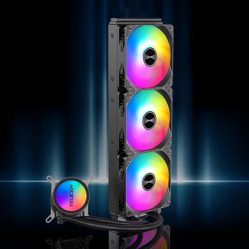 TEUCER AF-S360 CPU Water Cooling Cooler LGA 2011 V3 X99 เมนบอร์ดเงียบระดับ Dazzle สี PC Cooler สําหร