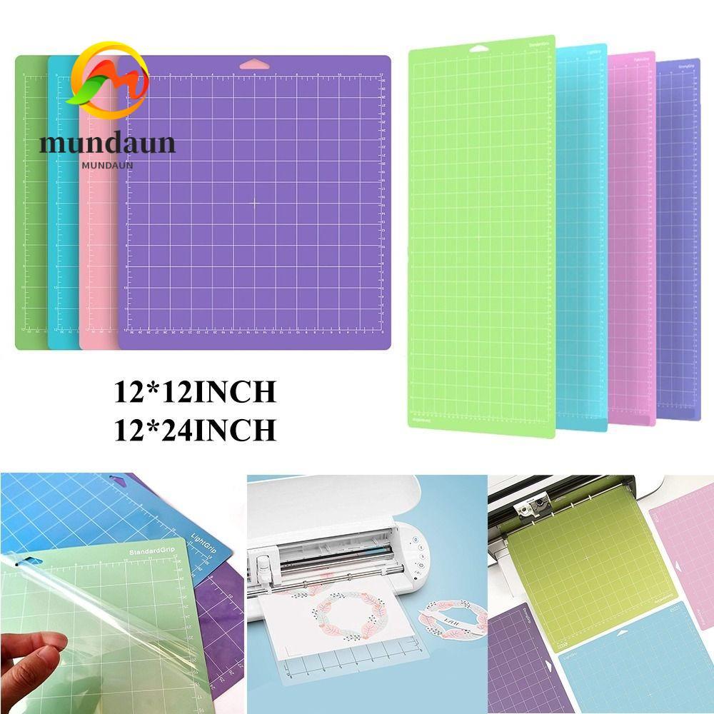 MUNDAUN แผ่นรองตัด, แผ่นรองตัดกันลื่น Cameo Silhouette, นํากลับมาใช้ใหม่หนาสต็อกการ์ดกาว PVC Cricut 