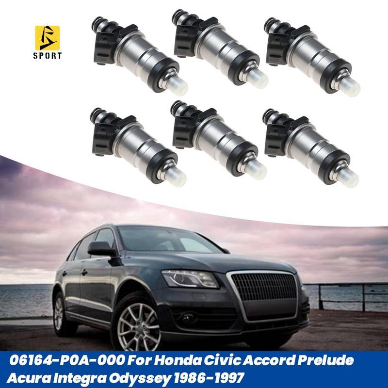 6pcs ใหม่หัวฉีดหัวฉีด 06164-P0A-000 สําหรับ Accord Prelude 1986-1997 06164P0A000