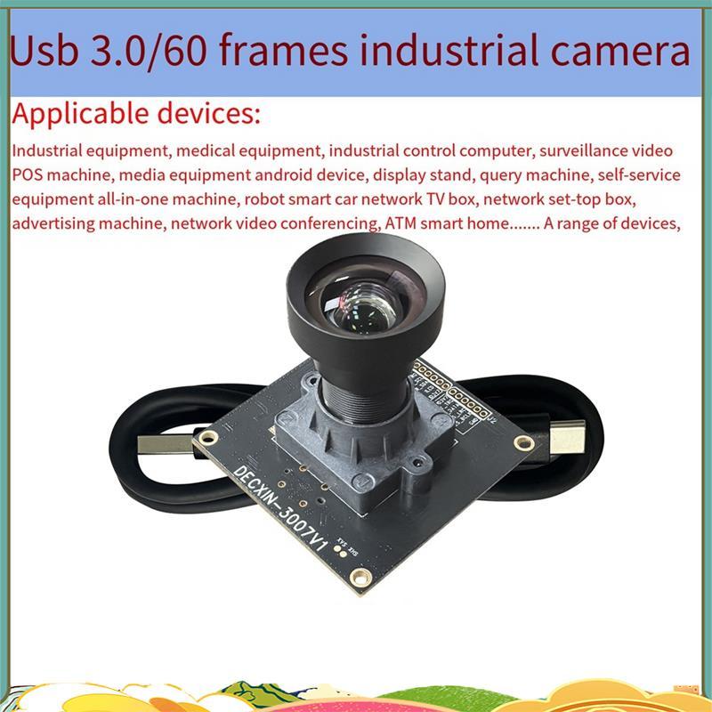 IMX678 8MP 4K HD 60fps USB3.0 โมดูลกล้องกล้องอุตสาหกรรม Protocol รองรับ Face Recognition 77.9 องศา