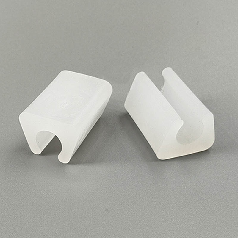6-7 มม.หลอดเปิดเท้าพลาสติก Anti-Slip Mat U-Shaped Tube Clamp Tube รอบหลอดเก้าอี้เบาะเก้าอี้สํานักงาน