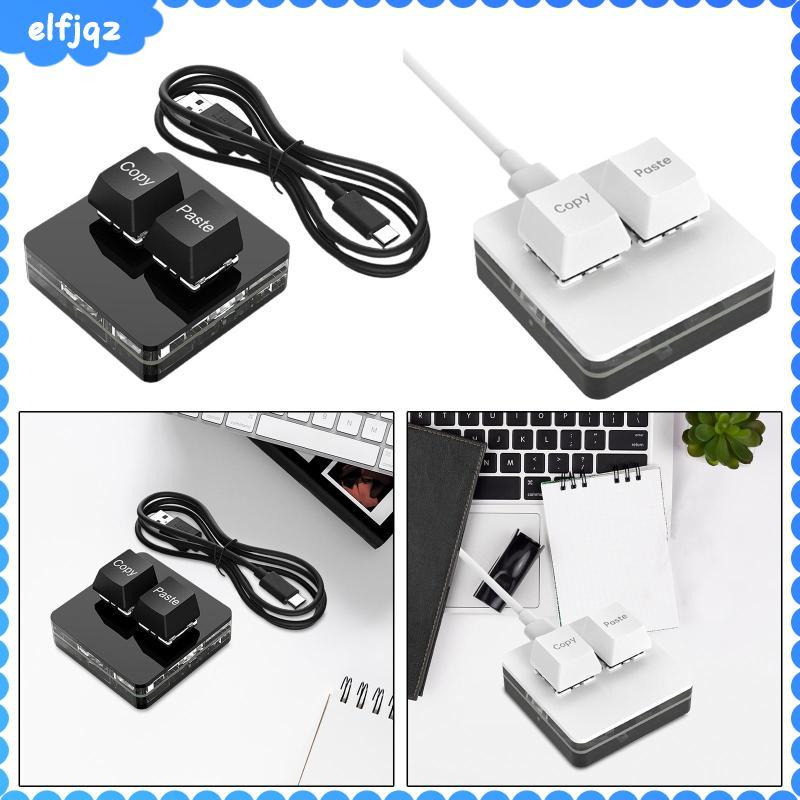 [elfjqz] Copy and Paste 2 Key Keyboard 2 Key Gaming Keyboard RGB Backlit USB แบบมีสายแกนสีแดง Hotswa