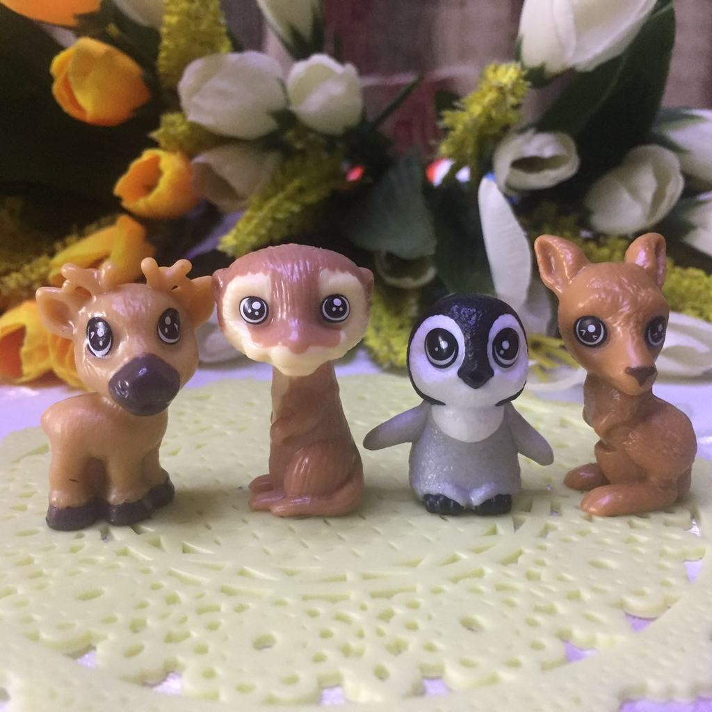 Kinder Fun Egg Toys Animal Forest Series Penguin Water Spray Whale
