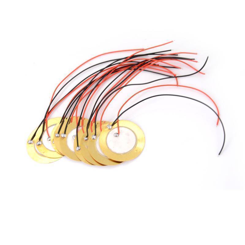 10PCS 27mm Sounder Sensor Trigger Drum Disc + ลวดทองแดง Piezo Elements