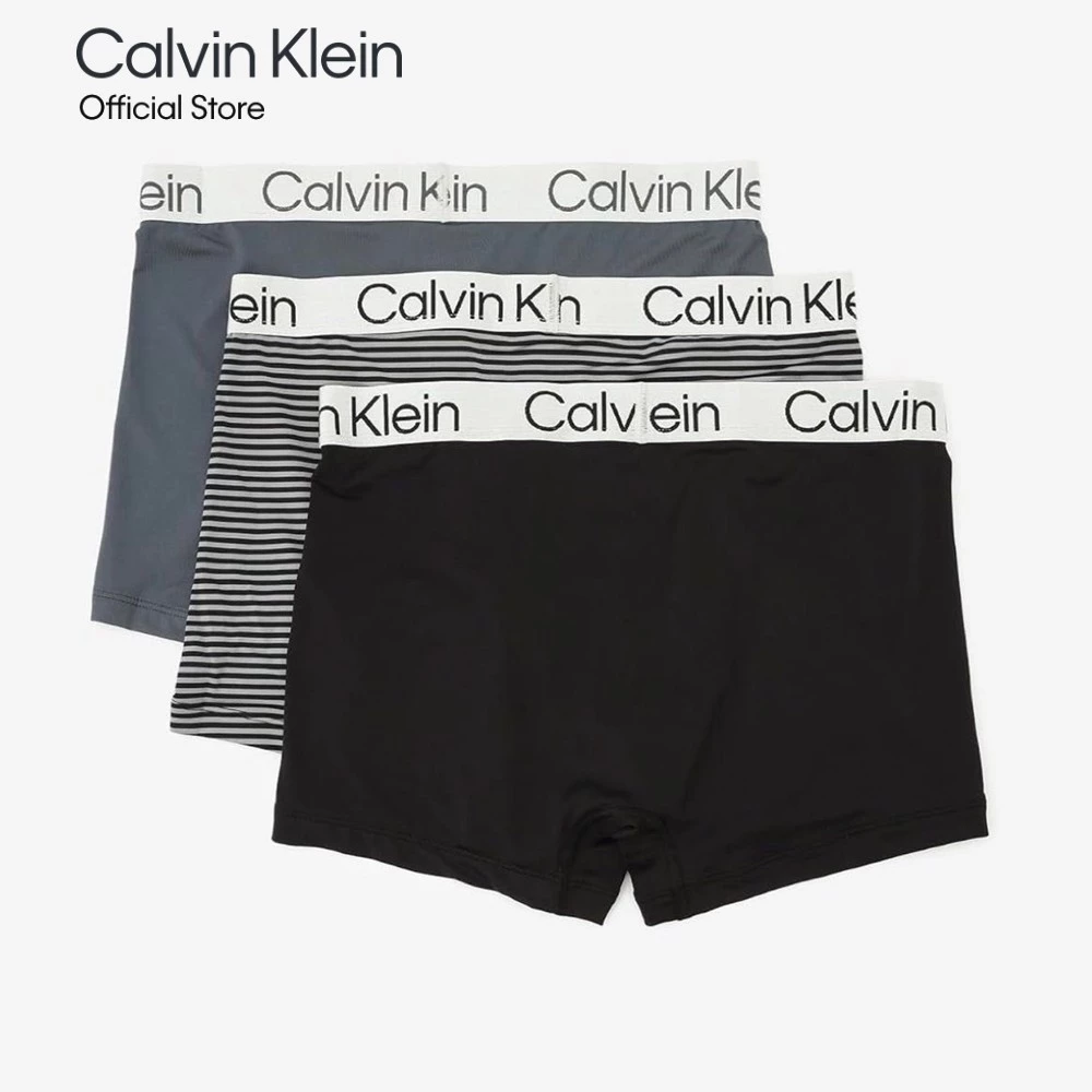 CALVIN KLEIN กางเกงในผู้ชายแพ็ค 3 ชิ้น Microfiber Stretch Chromatic ทรง Trunk รุ่น NP2741O GB9-สี MultiColor