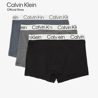 CALVIN KLEIN กางเกงในผู้ชายแพ็ค 3 ชิ้น Microfiber Stretch Chromatic ทรง Trunk รุ่น NP2741O GB9-สี MultiColor