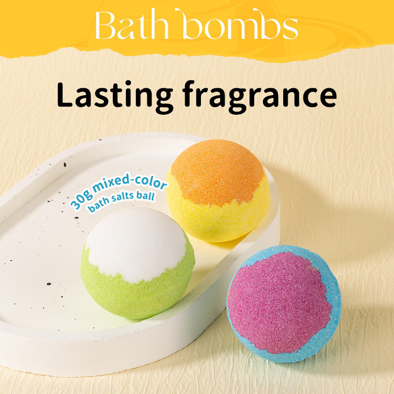 30G แบบพกพา Bath Bomb เกลืออาบน้ํา Ball Bubble Bath Fizzy Soaking Spa Ball สําหรับอ่างอาบน้ํา Travel