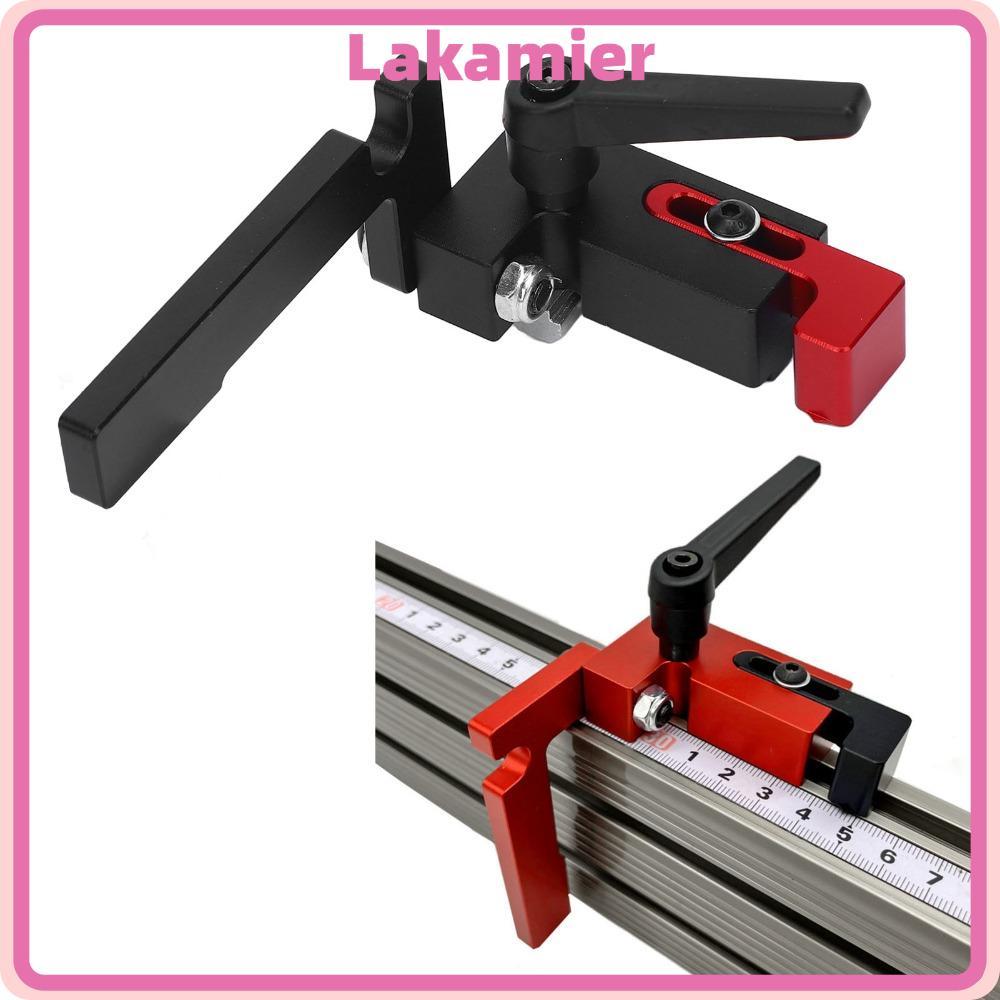 LAKA Miter Track Stop, ขั้วต่อเลื่อนอลูมิเนียม T Track Flip Stop, Precision 75 Type Precision|หยุดรา