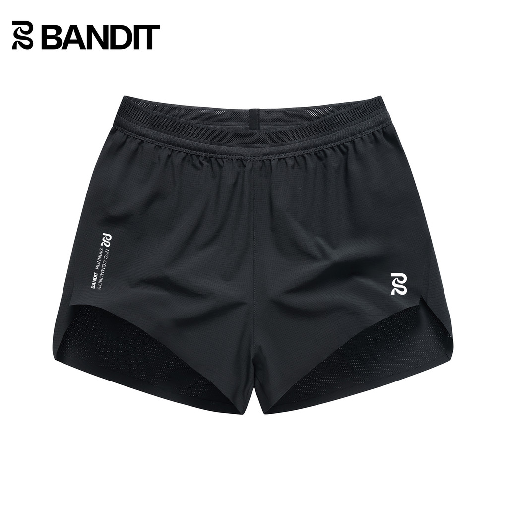 BANDIT RUNNING สามารถใส่โทรศัพท์มือถือกีฬา RUNNING Marathon Quick-Drying Breathable กางเกงขาสั้นสามจ