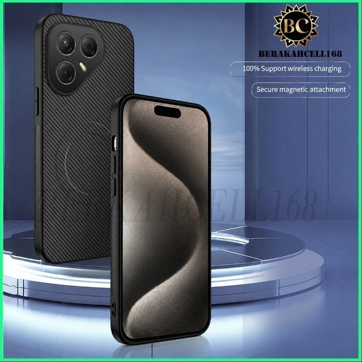 BCL168 - CASE MAGNETIC CARBON FIBER TEXTURE สําหรับ TECNO CAMON 50 50 PRO CAMON 40 PRO POVA 7 SPARK 