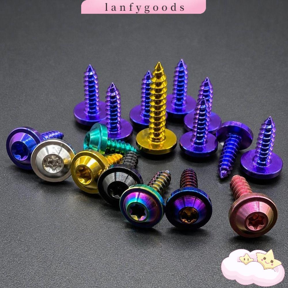 LANFYGOODS สกรูแตะตัวเอง, M4 M5 Torx Drive สกรูร่ม Torx, Rust Proof GR5 Titanium Titanium Titanium F