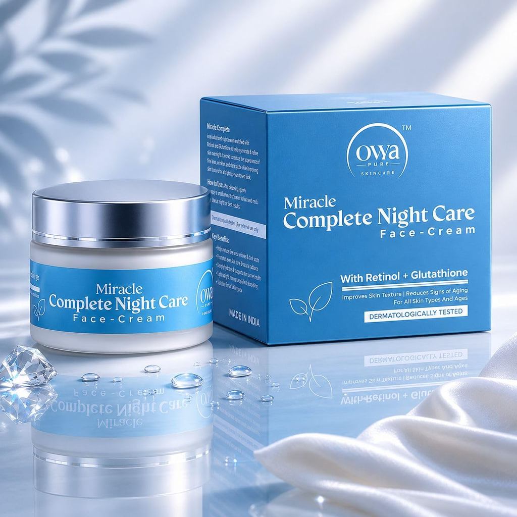Ovya Pure 3-in-1 Miracle Retinol Night Cream พร้อมกลูตาไธโอน | แอนตี้เอจจิ้ง ไนท์ ครีม สําหรับผู้หญิ