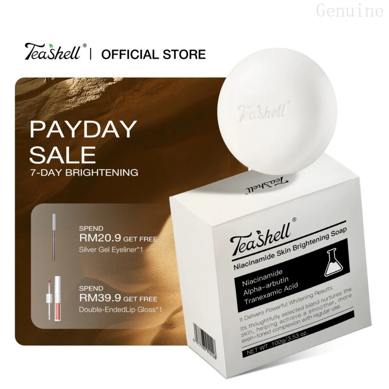 NPRA NotifTeashell Official Niacinamide Brightening Soap สูตรเกรดส่งออก Gentle 3-in-1 ช่วยให้ผิวกระจ