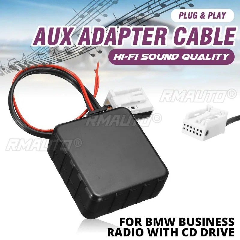 0H7I 12V รถบลูทูธ 5.0 บลูทูธโมดูลเสียง AUX อะแดปเตอร์อัพเกรดสําหรับ BMW E60 E63 E65 E66 E81 E82 E87 