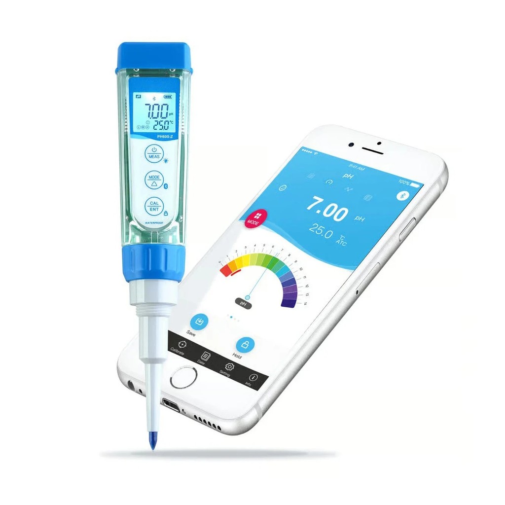 DFRM 7-in-1 pH Meter PH60S-Z Auto 1-3 Point Calibration -2 ~ 16pH ชุดทดสอบ pH แบบพกพาพร้อมมือถือสําห