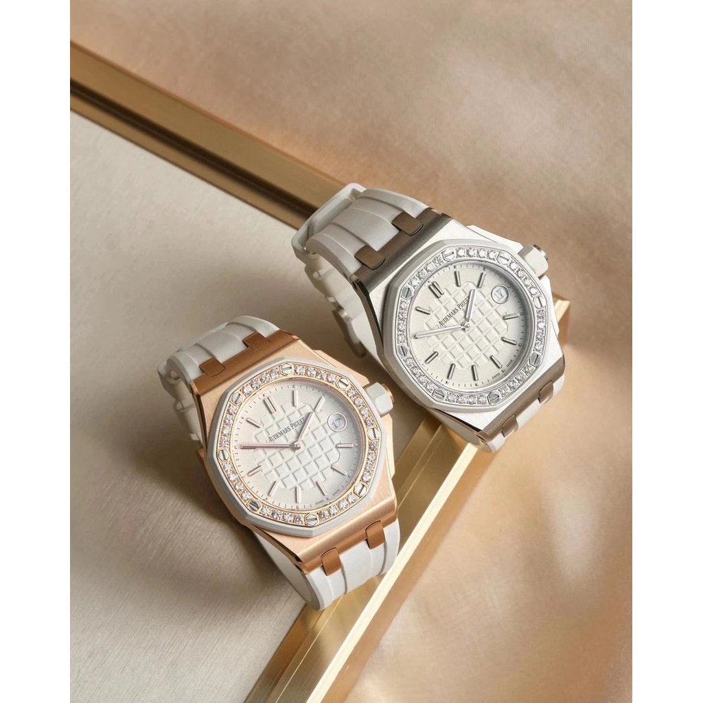 สินค้าหายากระดับไฮเอนด์จริง)
Aibi AP67540 Royal Oak Offshore Series 37mm Quartz Womens Watch, Switze