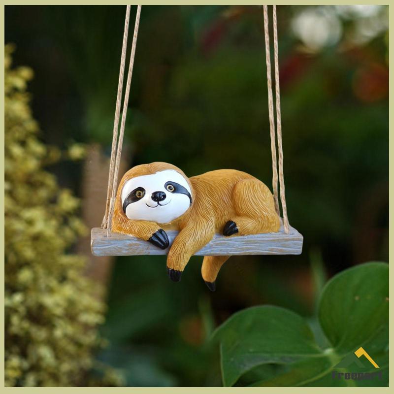 [Szgqmyyx1] รูปปั้นแขวน Sloth ตุ๊กตาสวน Sloth สําหรับสวนระเบียงต้นไม้ตกแต่งบ้าน
