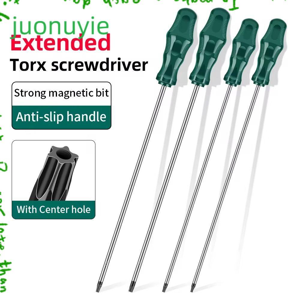 JUONUYIE Torx ไขควง, พร้อมรู T15 T20 T25 T30 ไขควงหกเหลี่ยม, ซ่อมบ้านยาวพิเศษเครื่องมือไขควงอัลเลน