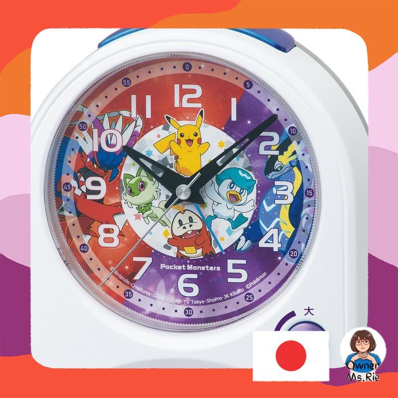Seiko Clock Alarm Clock Table Clock Quartz Clock Character Pokémon Pocket Monster