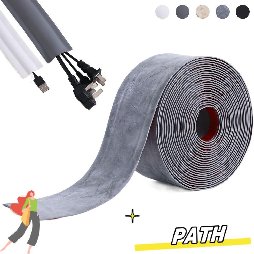 PATH TV Cord Hider, PVC DIY ตกแต่งสายเคเบิลคอนซีลเลอร์, Mould proof Paintable Self-Adhesive Wire Cov