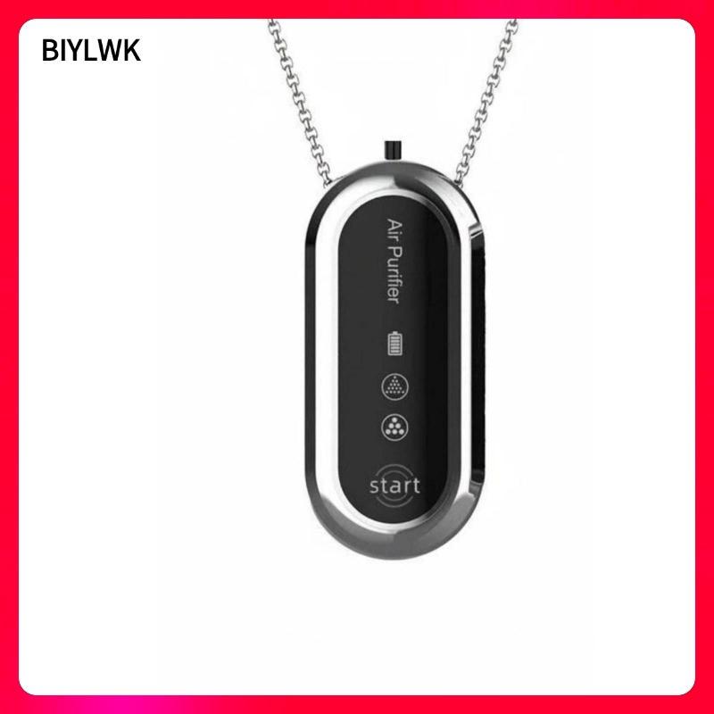 [Phenovo] สร้อยคอเครื่องฟอกอากาศส่วนบุคคลลดควัน & PM2.5 แบบพกพาออกซิเจนสีขาว