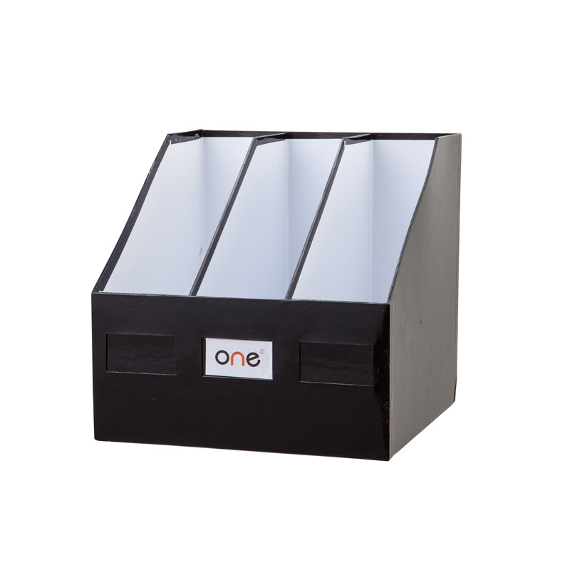 ONE กล่องเอกสาร 3 ช่อง สีดำ ขนาด32 x 31.5 x 31.2 ซม.