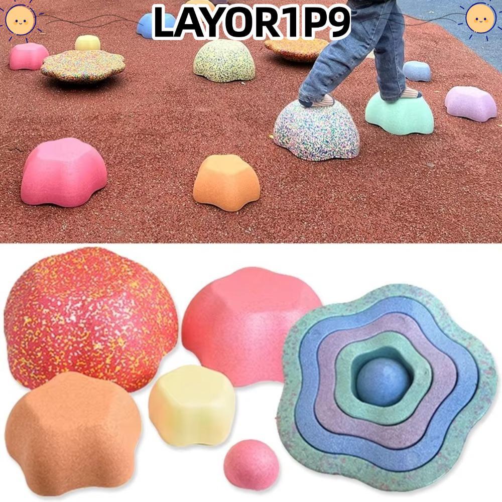 LAYOR1P9 Stepping Stones Foam, Sensory Game Epp Balance Blocks, อุปสรรคส่งเสริมการประสานงาน BALANCE 