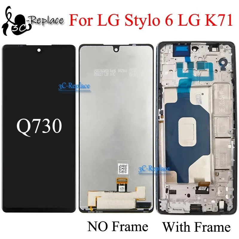 6.8 นิ้วสําหรับ LG Stylo 6 LG K71 Q730 Q730AM จอแสดงผล LCD Touch Screen Digitizer Assembly เปลี่ยน/พ