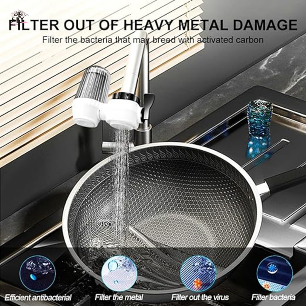 Home Bathroom Shower Filter Anti-Splashing Universal Filter Tap Water Filter
 สําหรับล้างผักผลไม้
