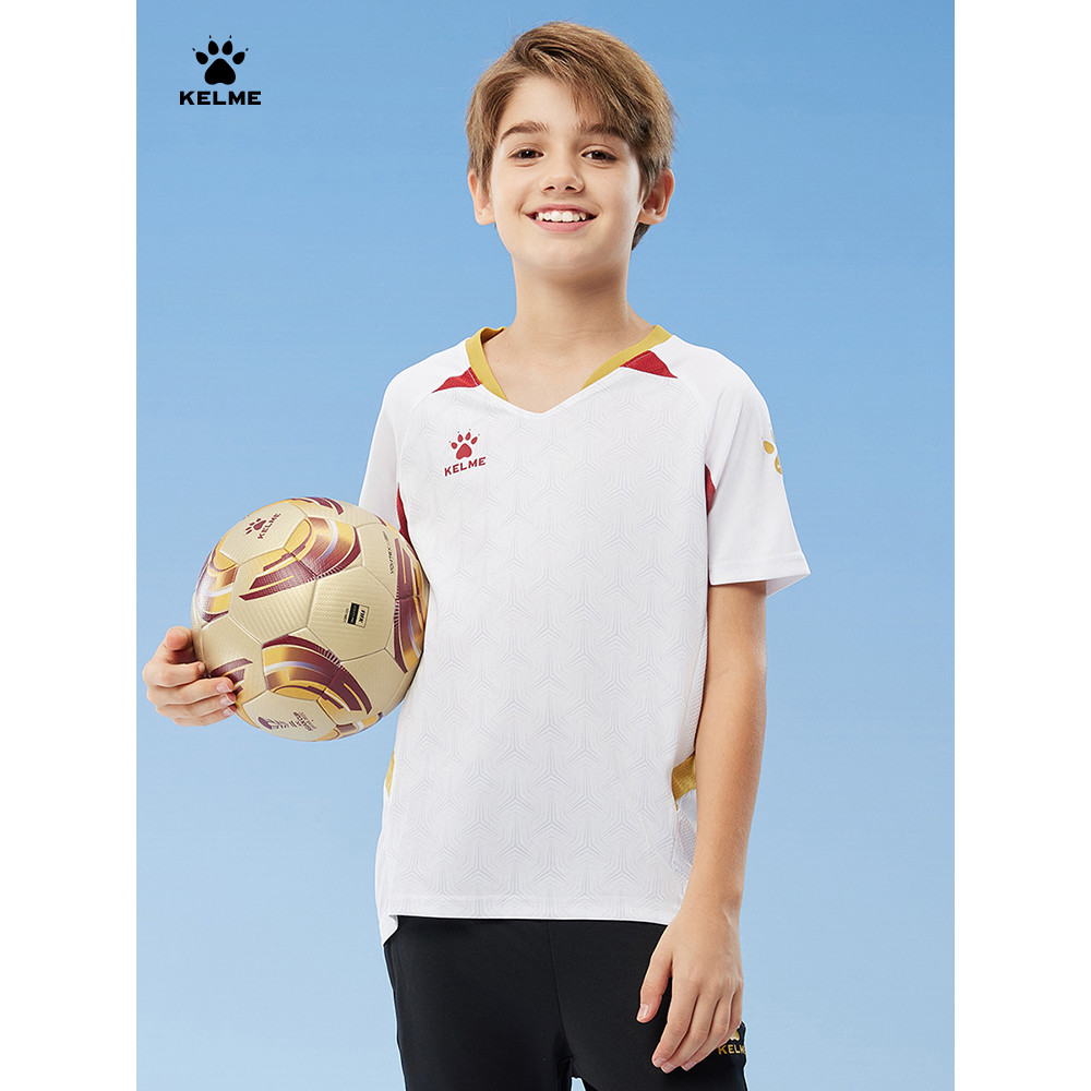 KELME KIDS KELME กีฬา T Must Out Series ชุดฝึกเด็กฟุตบอลกีฬาเสื้อยืดแขนสั้น