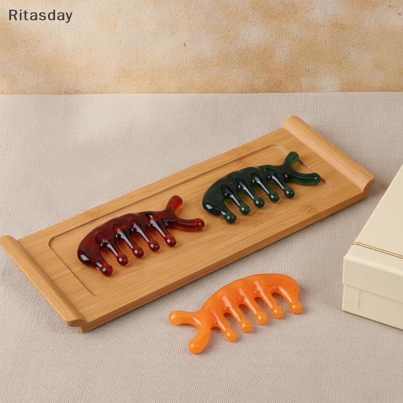 Ritasday Resin Scalp Massageb เป็นมิตรกับสิ่งแวดล้อมวัสดุ Anti-Static Detangling แปรงผมเหมาะสําหรับทุกวัน Hair Care Routine ใหม่