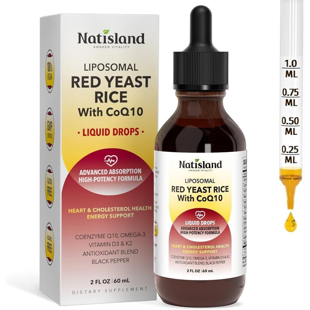 ประกอบด้วย Coenzyme 10 Lipids Red Koji Rice Liquid Drops, ประกอบด้วย Koji Rice of Citrus Bergamot 12