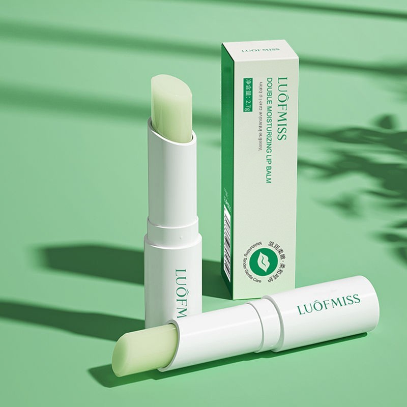 ลิปบาล์ม lipbalm 2-Pack Luofanmeixi ลิปสติก Vaseline Lip Balm นักเรียนหญิงให้ความชุ่มชื้นไม่มีสี Lip