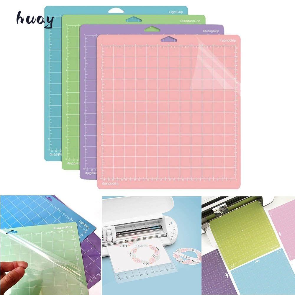 HUAYU แผ่นรองตัด, แผ่นรองตัด PVC Cameo Silhouette กันลื่นทนทานกาว Cricut Mat สําหรับงานฝีมือเย็บผ้า