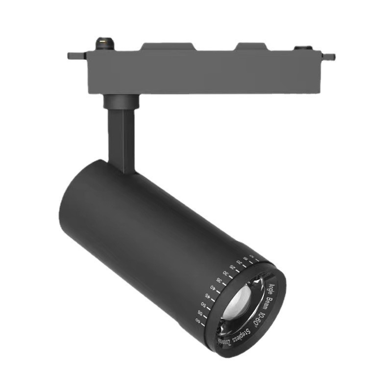 โฟกัสซูม 2-Line Track Spotlight Beam มุม 15 ถึง 60 องศาเปลี่ยนทางเดินพื้นหลัง TV Wall 10W20W30W V5VO