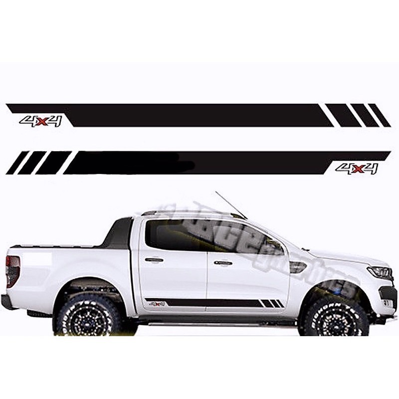 S608# 2pc 4x4 Stripe Car Body Vinyl Decal Sticker/48h