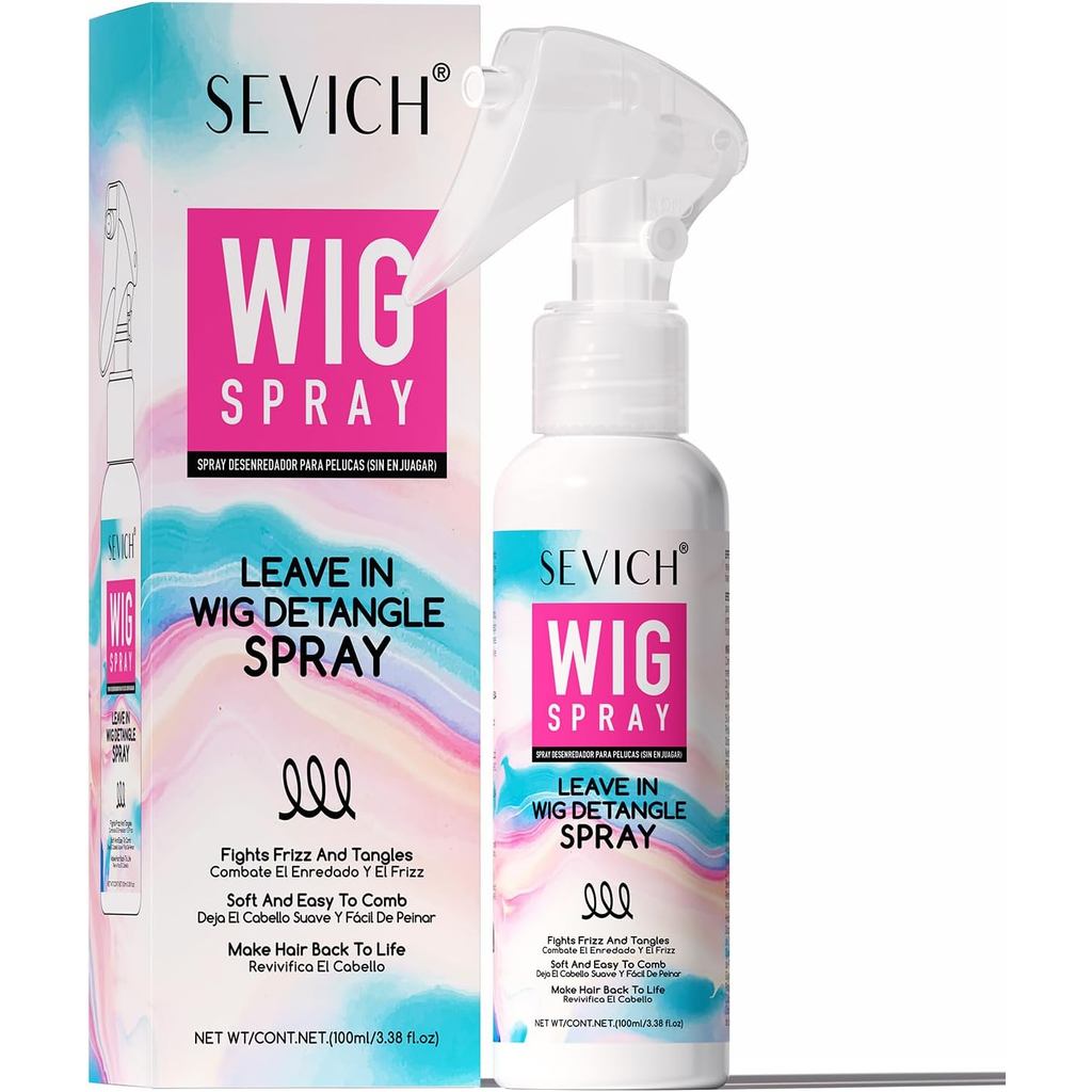 Gowwim Wig Spray,Leave-In Care Spray for Wigs – Can Detanglere Knots, ลดการผสมพันธุ์ และทําหวีได้ง่า