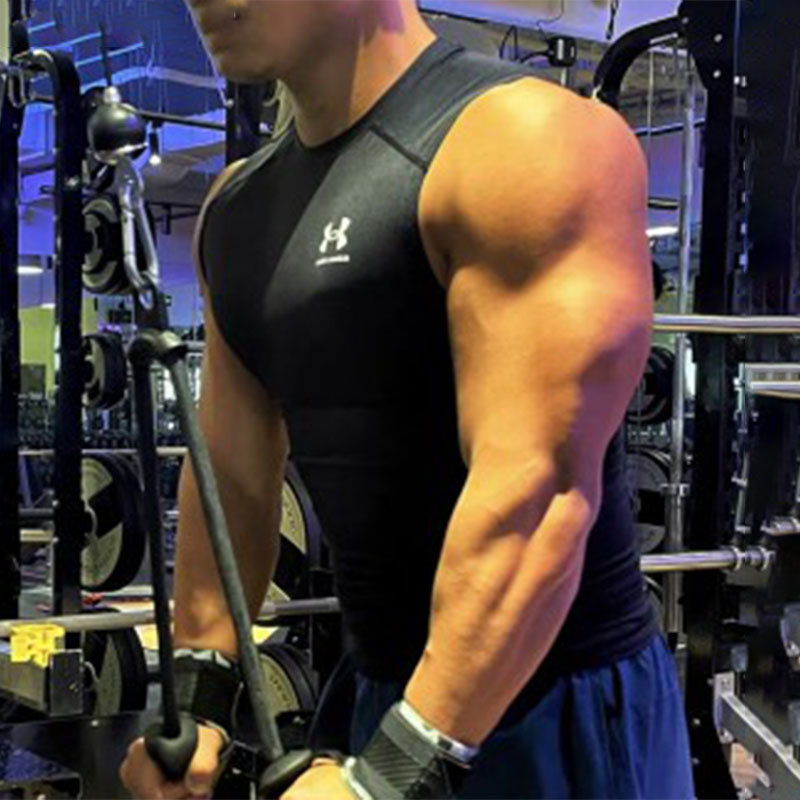 Under Armour Tights Men ของแท้ฤดูร้อนฟิตเนสการฝึกอบรม Tights Elastic Compression เสื้อผ้าวิ่งเสื้อยื