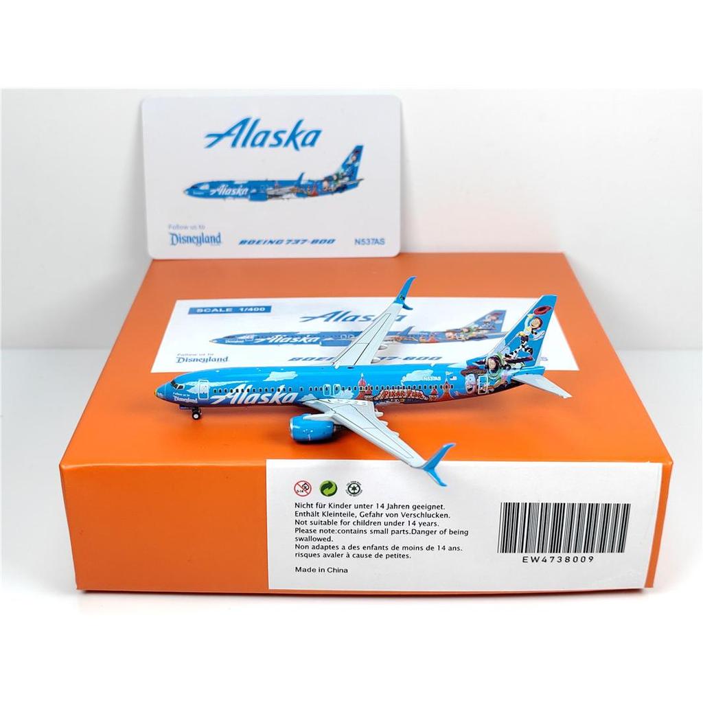 JC Wings EW4738009 1: 400 Alaska Air B737-800 N537AS โลหะผสม