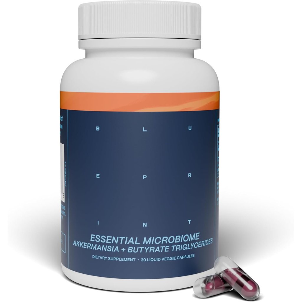 Blueprint by Bryan Johnson จำเป็น Microbiome แคปซูล, การย่อยอาหาร & ลำไส้ สุขภาพ ช่วยดูแล สำหรับผู้ห