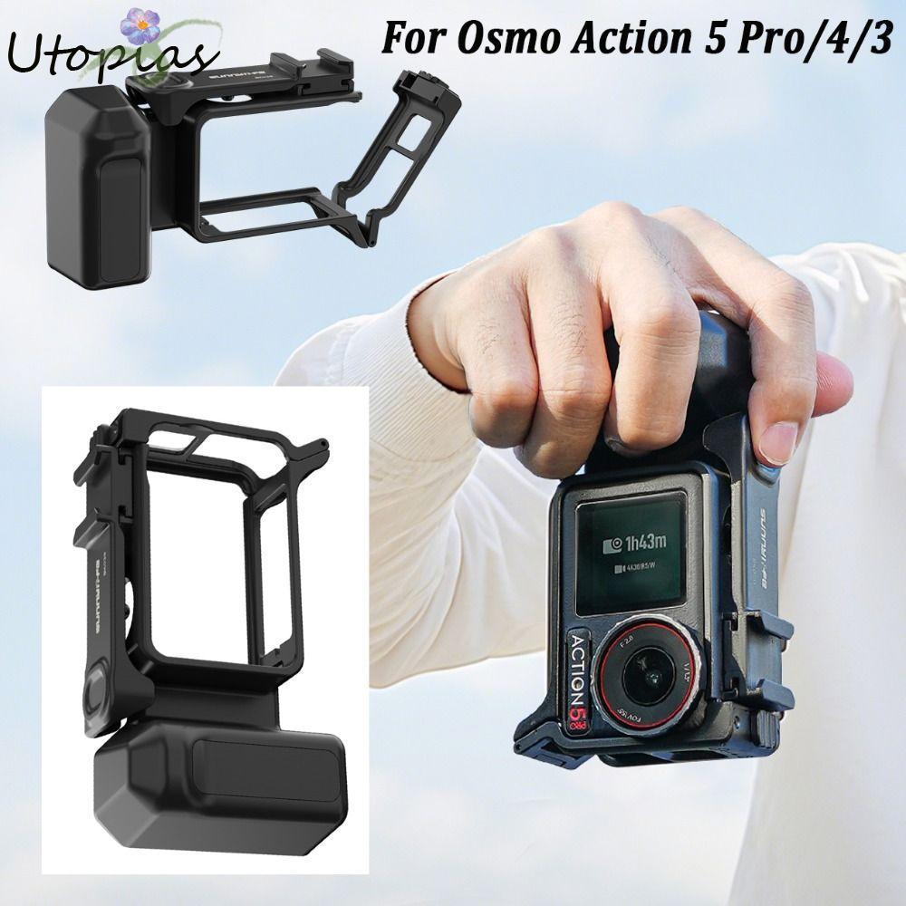 UTOPIAS Xplorer Grip Kit กรอบกล้อง,รองเท้าเย็นพลาสติกกล้อง Grip Handle, Quick Release ปุ่มชัตเตอร์น้