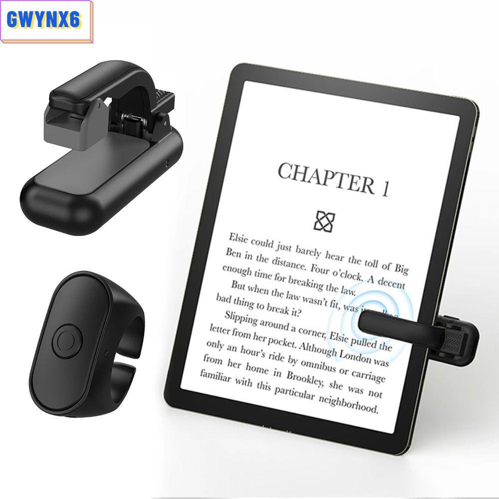 GWYNX6 Page Turner Remote, ABS Lightweight E-book Page Turner, Remote 2-in-1 Record Triggers สําหรับ