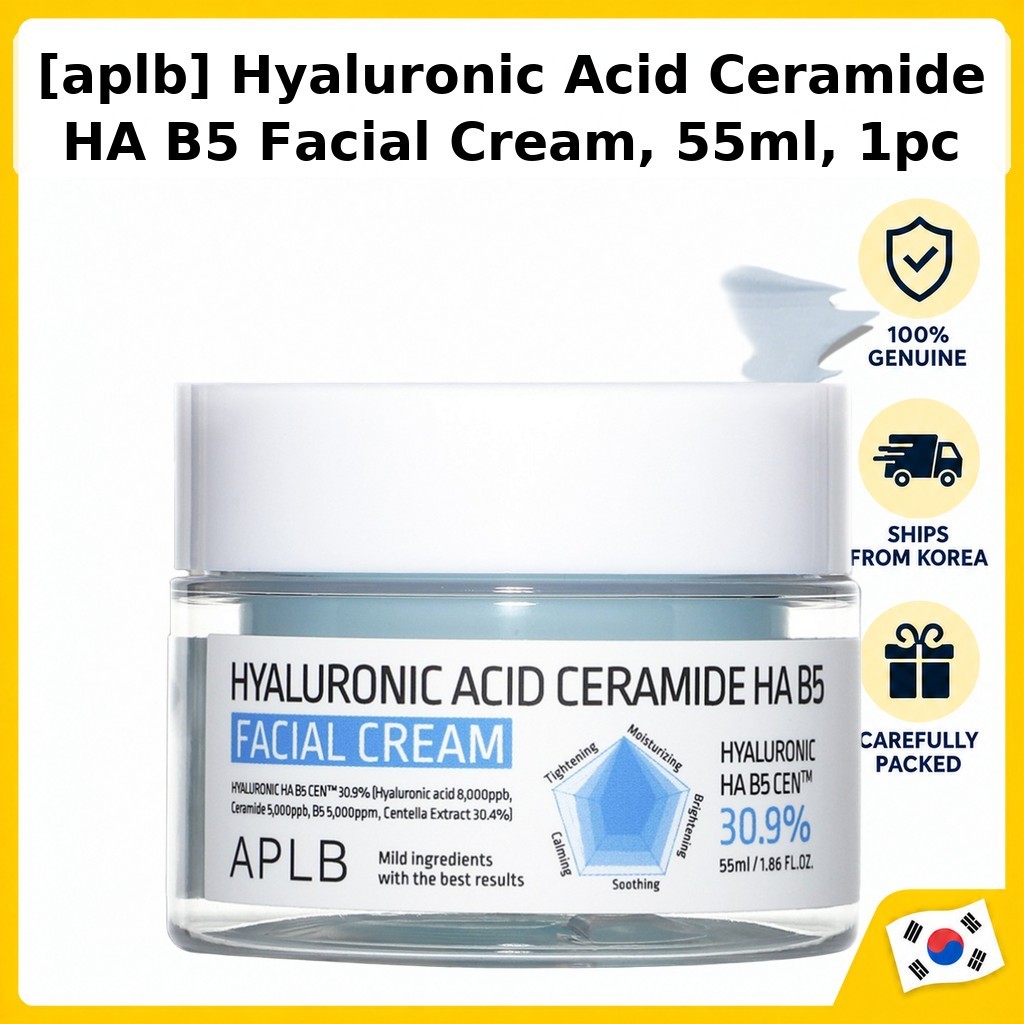 [aplb] ครีมบํารุงผิวหน้า Hyaluronic Acid Ceramide HA B5, 55ml, 1 ชิ้น / ครีมบํารุงผิวหน้าเกาหลี / Ce