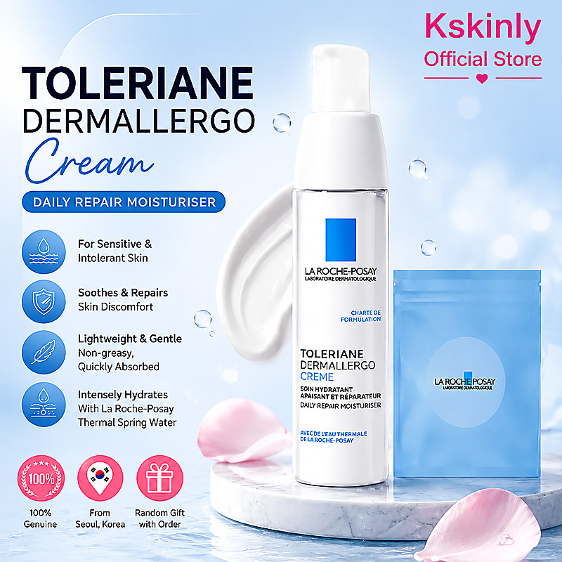 La Roche-Posay Toleriane Ultra Calming Moisturizer + 30 สําลีแผ่น Bundle Dermatologist เกาหลี ส่งจาก