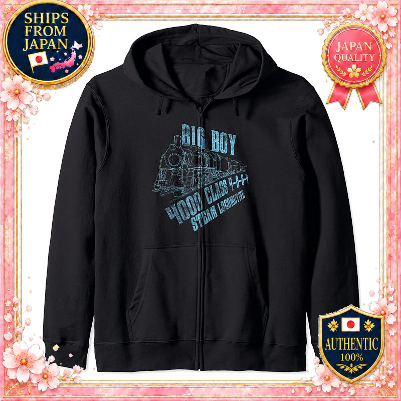 Big Boy Class Steam Locomotive Toy Train Hobby Zip Hoodie