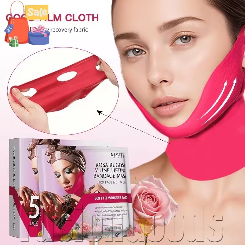 [Trusted] Firm Lift Bandage - Hydrating V Shape Facial Masks - Skin Care Supplies - APPTI Rose Colla