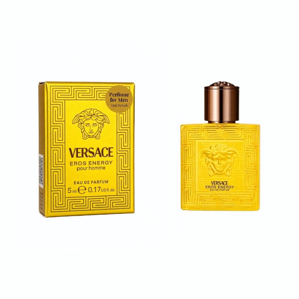 Versace Eros Energy Mini Cologne for Men, Yellow EDP Splash 0.17 oz, ขนาดตัวอย่าง 0YQI
