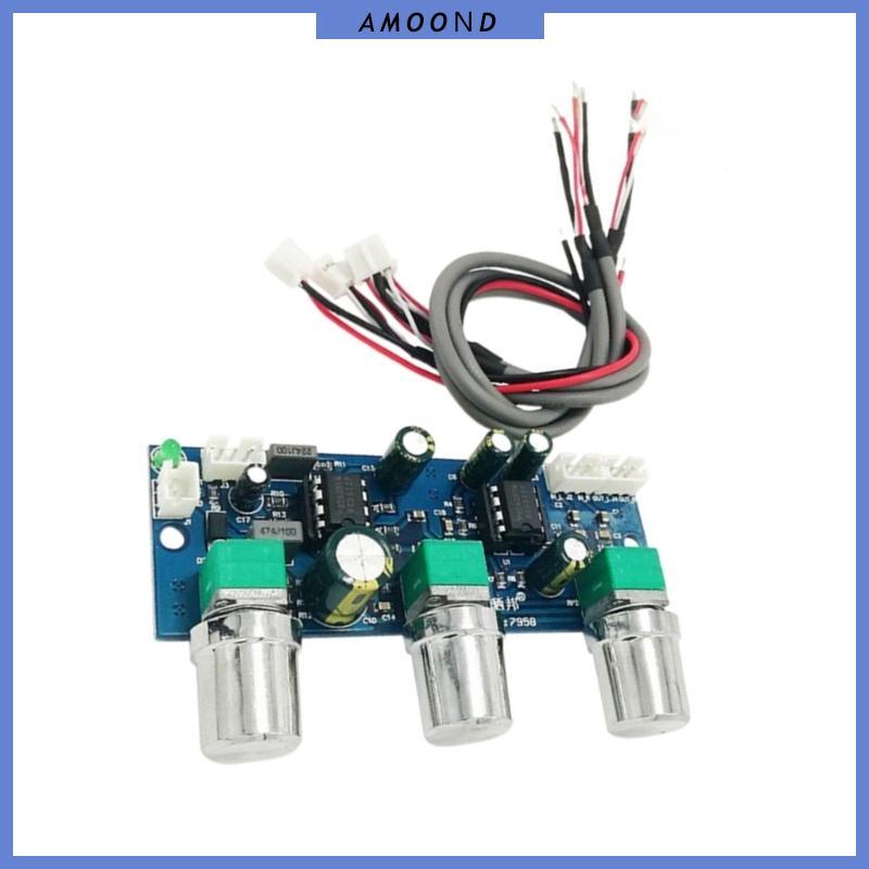 AMOOND NE5532 2 1CH Preamp โมดูล Passive Tone Control และวงจรกรองซับวูฟเฟอร์