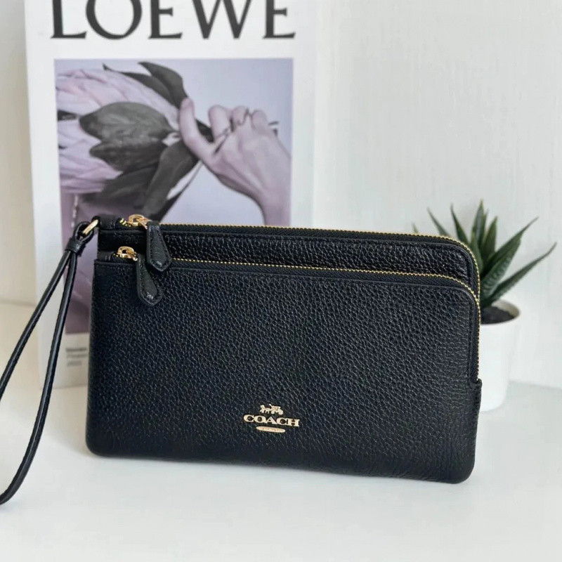 Double Zip Wallet C5576 C5610 (กระเป๋าคล้องมือ2ซิป SizeL) กระเป๋าสตางค์ กระเป๋าเงิน Y66CO7A8CH