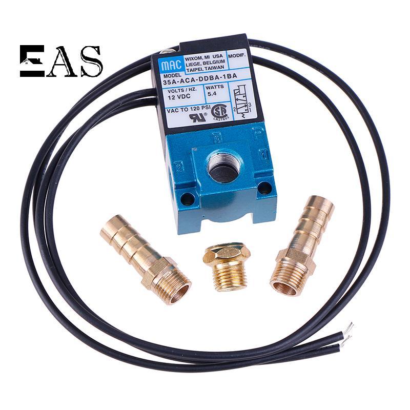 [EA] 1 ชุดโซลินอยด์วาล์ว 1/8 35A-ACA-DDBA-1BA พร้อมทองเหลือง DC12V TH